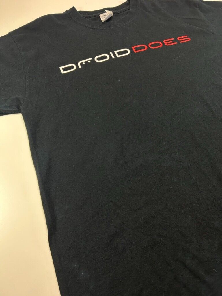 Droid Does Motorola Android OS Promo Graphic Long Sleeve T-Shirt Size Large