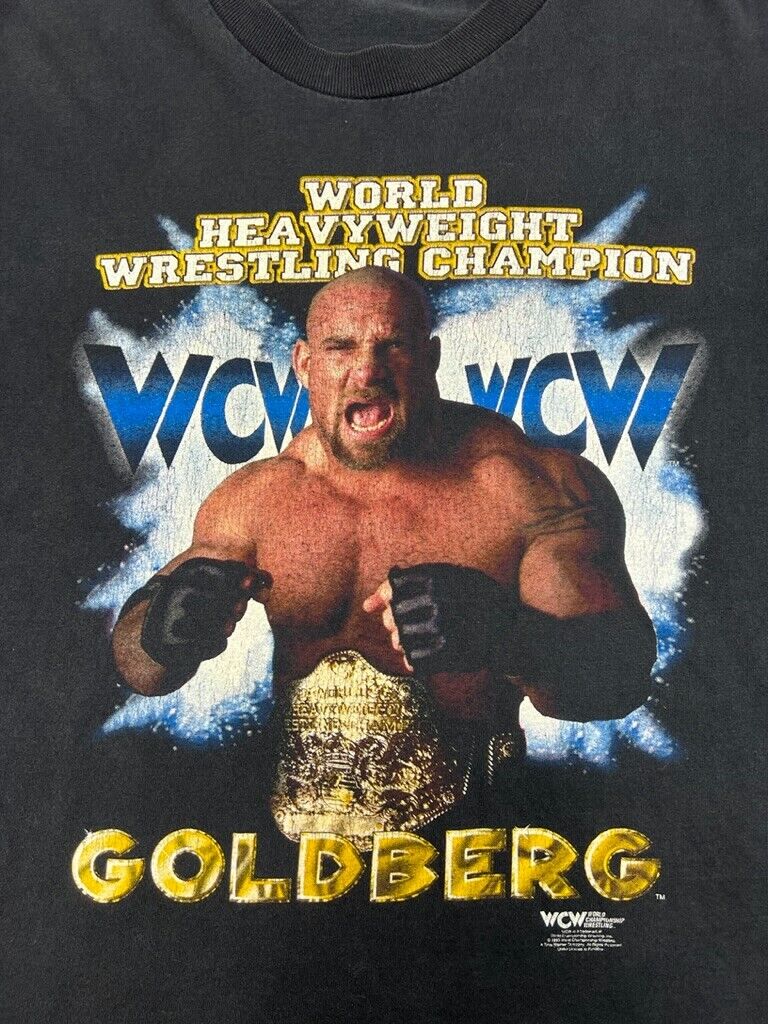 Vintage 1993 Goldberg WCW World Heavyweight Wrestling Champion T-Shirt Sz Medium