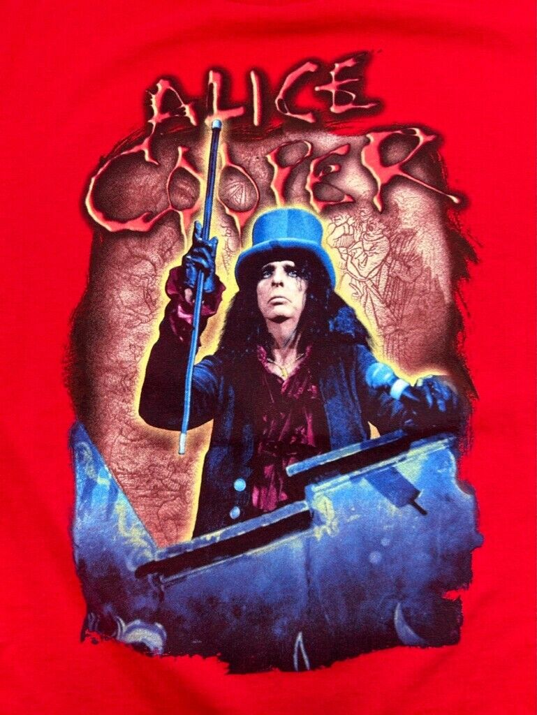 Vintage 1999 Alice Cooper Rock N' Roll Carnival Tour Rock Music T-Shirt Size XL