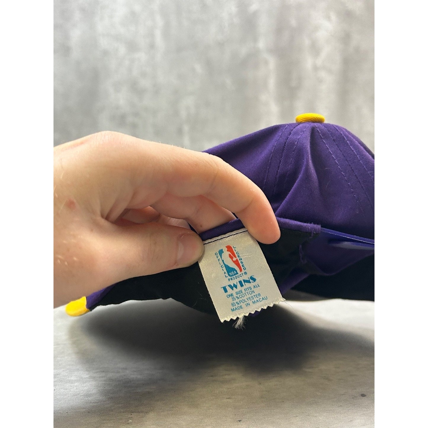 Vintage 90s Los Angeles Lakers NBA Embroidered Logo Snapback Hat OSFA