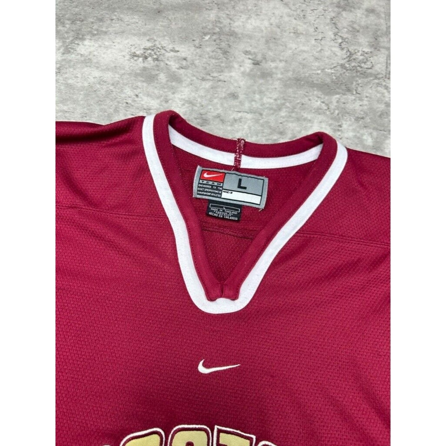 Vintage Boston College NCAA Nike Team Hockey Jersey Size YOUTH Large