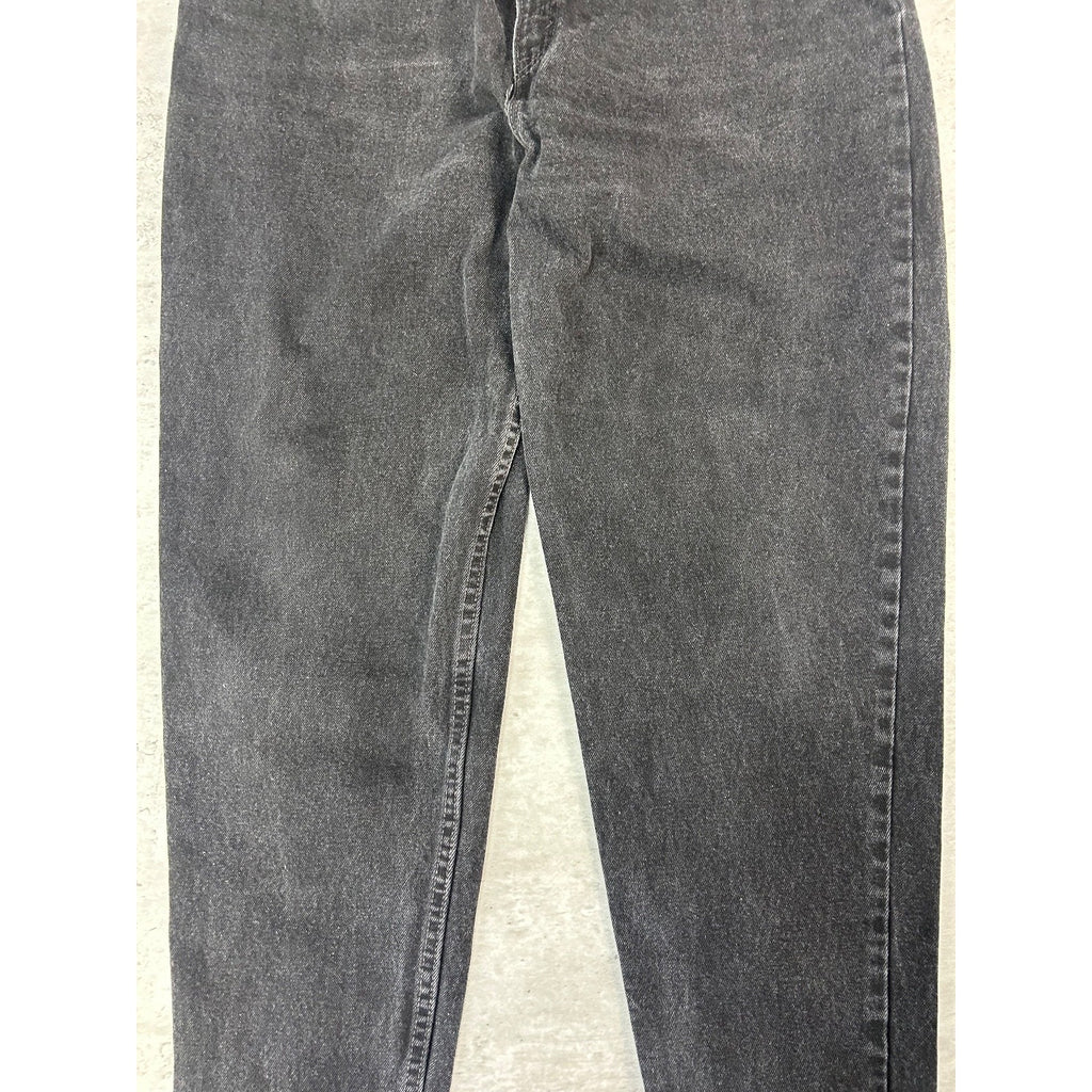Vintage Women's 90s Levis 550 Tapered Leg Red Tab Black Denim Pants Size 35