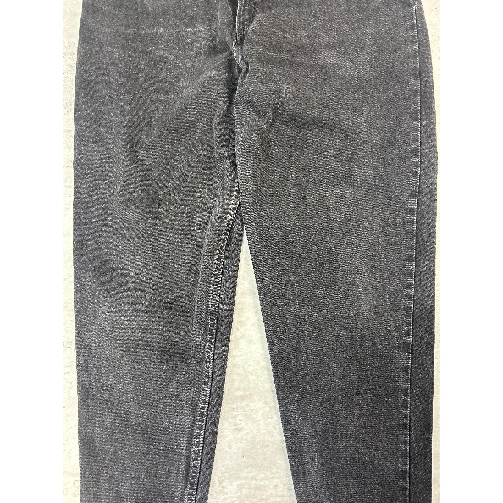 Vintage Women's 90s Levis 550 Tapered Leg Red Tab Black Denim Pants Size 35