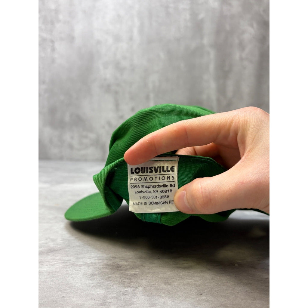 Vintage 80s/90s John Deere Embroidered Logo Green Snapback Hat OSFA
