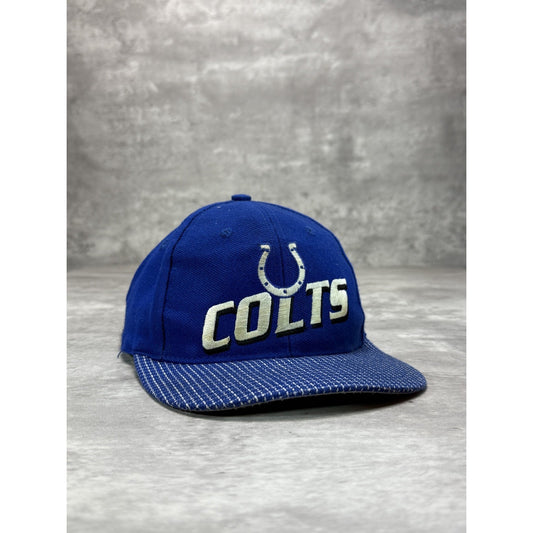 Vintage 90s Indianapolis Colts NFL Logo Athletics Embroidered Strapback Hat OSFA