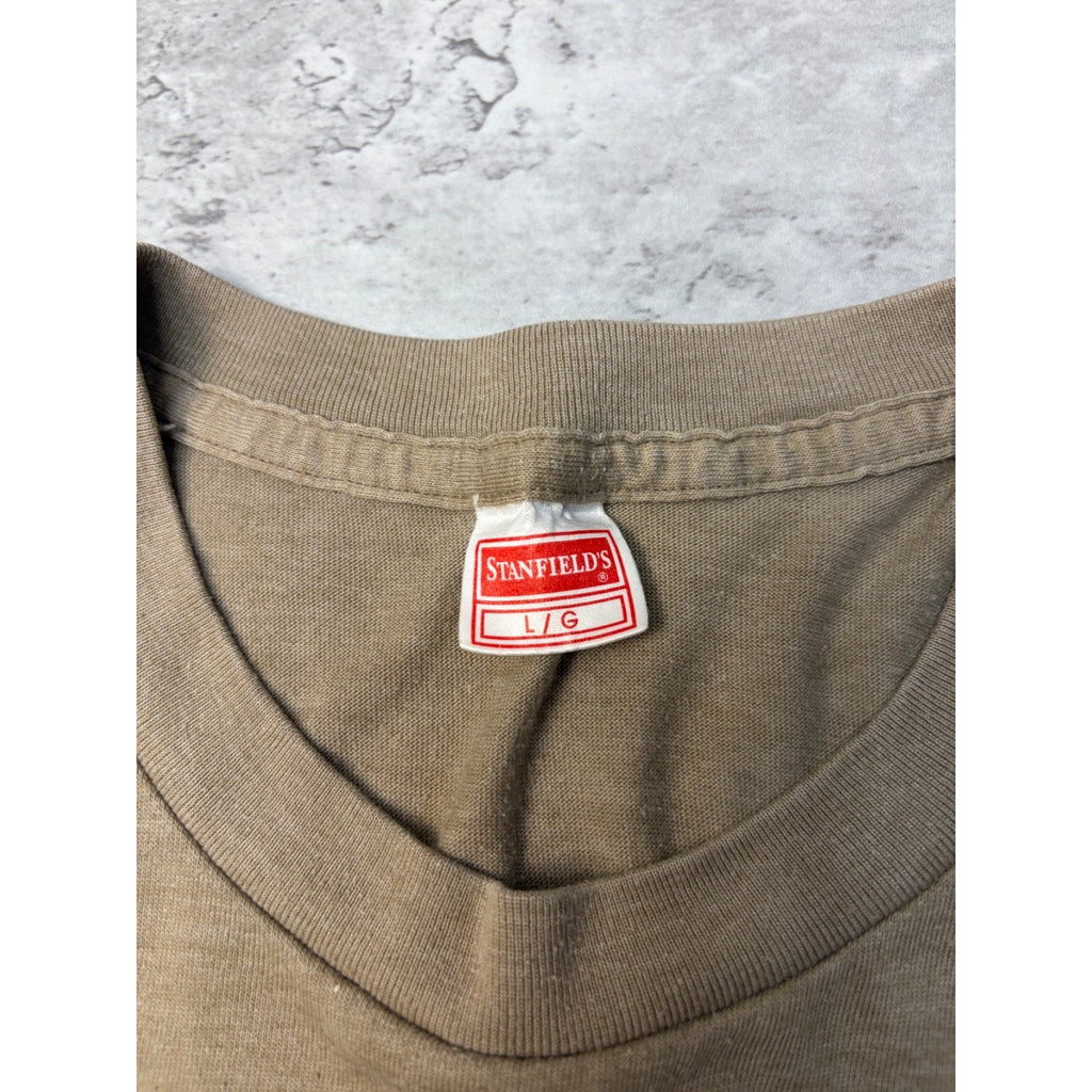 Vintage 90s Moose Light Bottle Cap Beer Promo Graphic T-Shirt Size Large