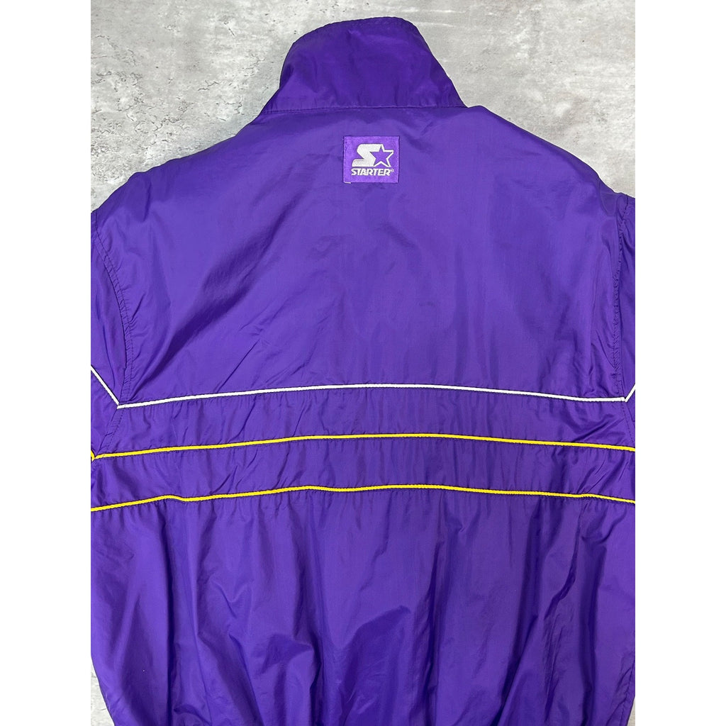 Vintage 80s Los Angeles Lakers NBA Nylon Starter Windbreaker Jacket Size Medium