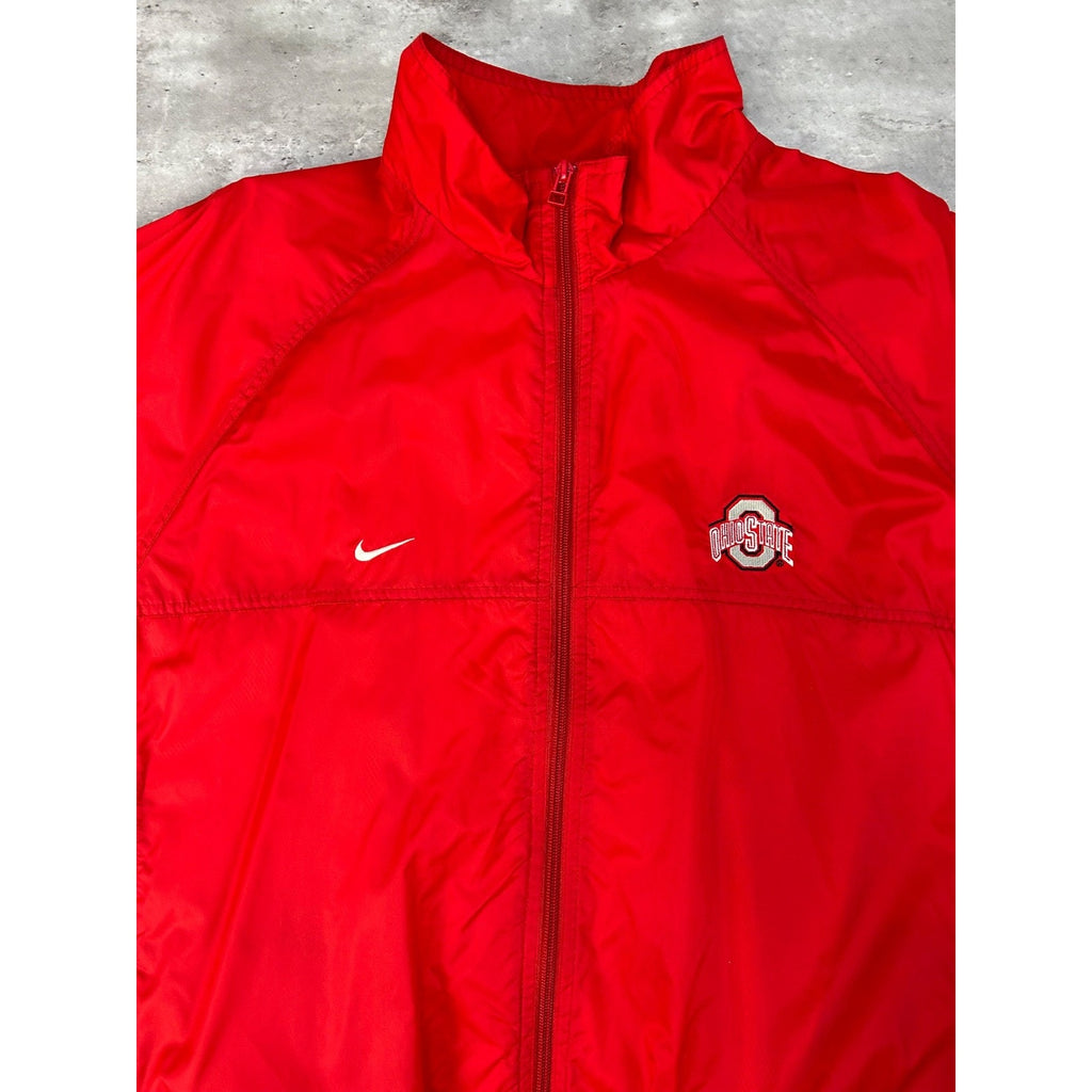 Vintage Ohio State Buckeyes NCAA Nike Full Zip Windbreaker Jacket Size XL