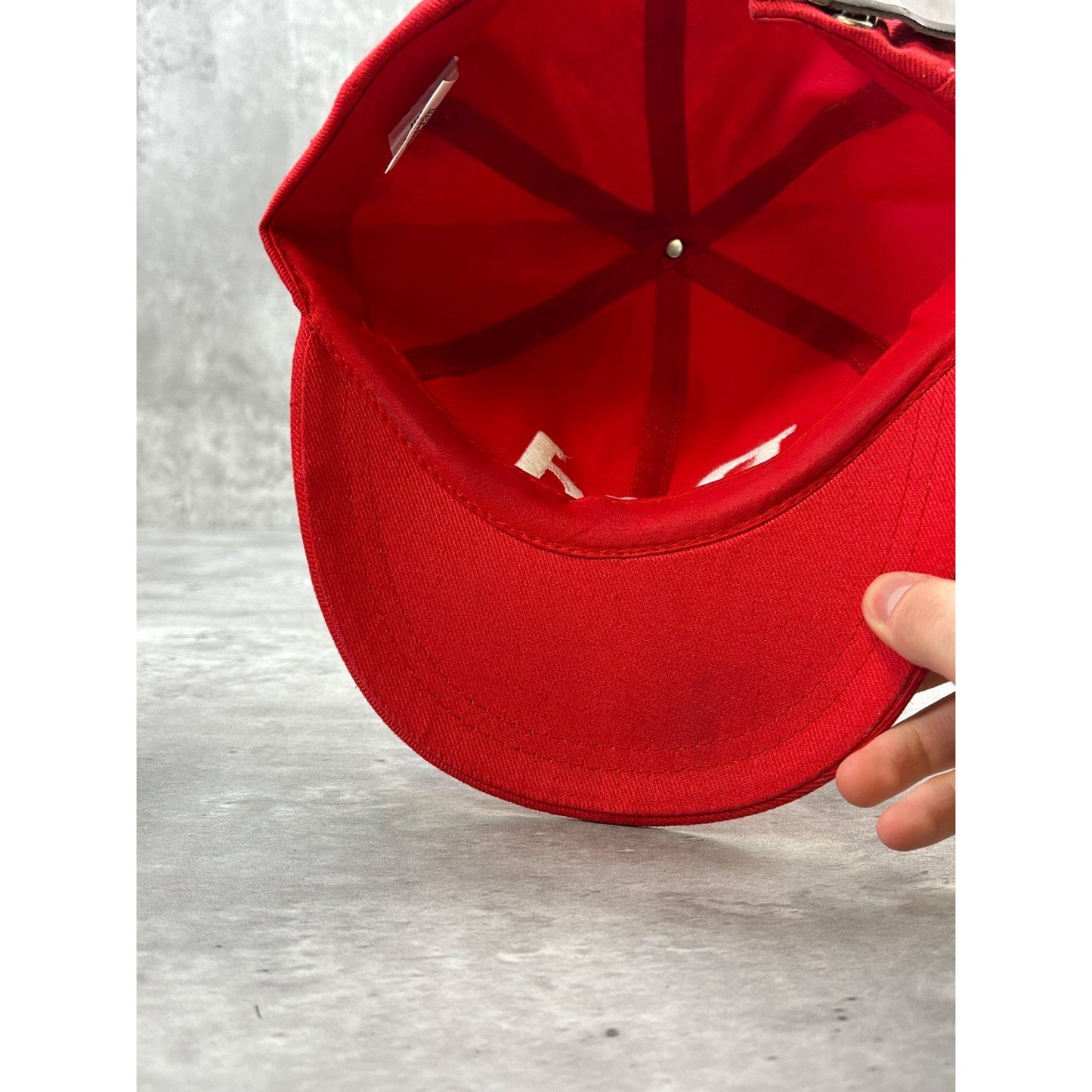 Vintage 90s Budweiser Embroidered Bud Spellout Beer Promo Strapback Hat OSFA