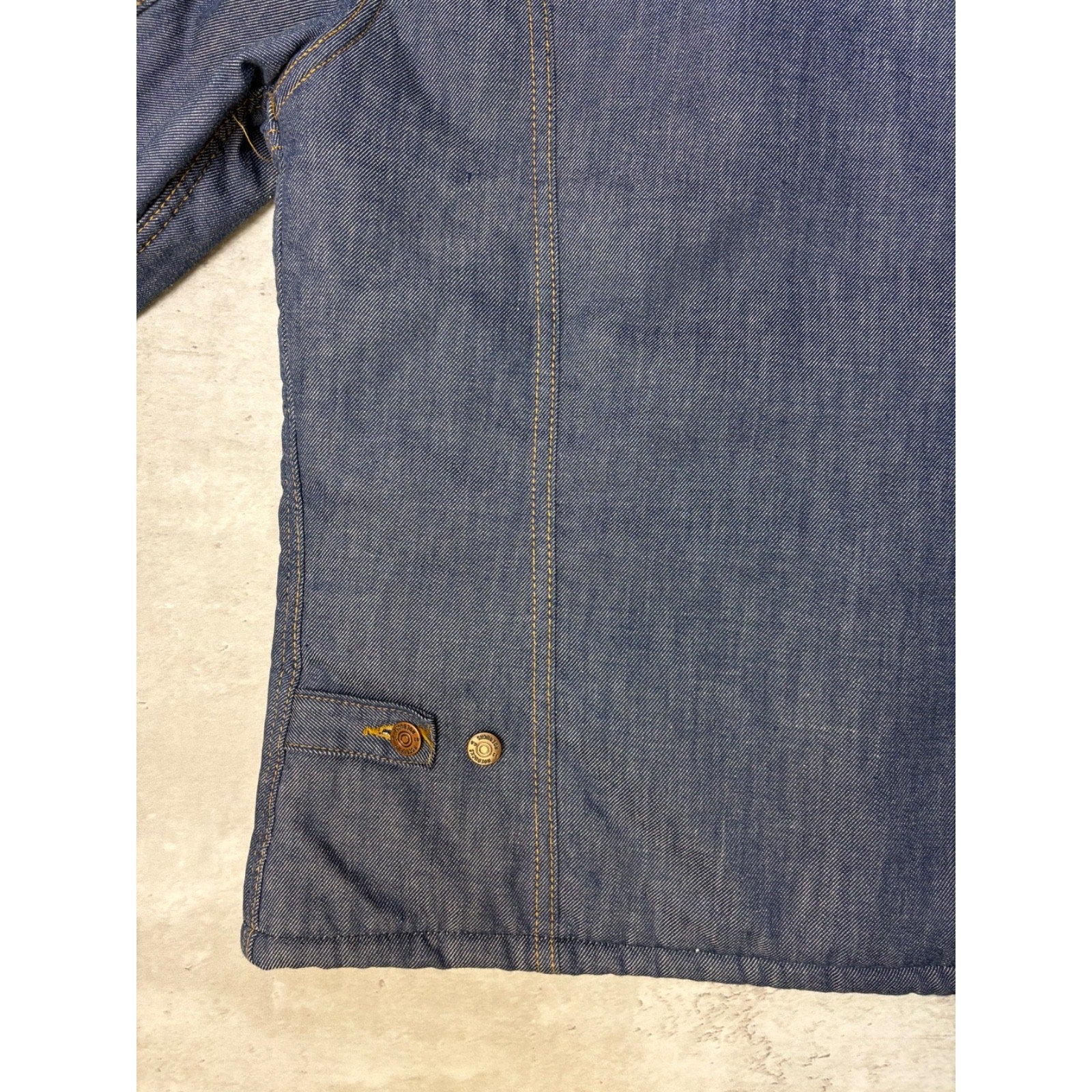 Vintage 70s/80s Sears Roebuck Sherpa Lined Denim Collared Jacket Size Medium