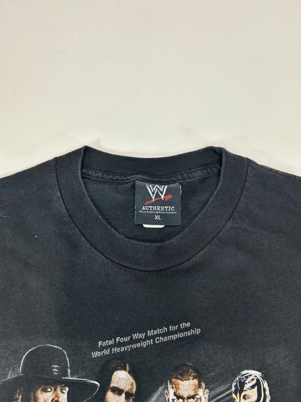 WWE Bragging Rights Wrestling Promo Wrestler Graphic T-Shirt Size XL Black