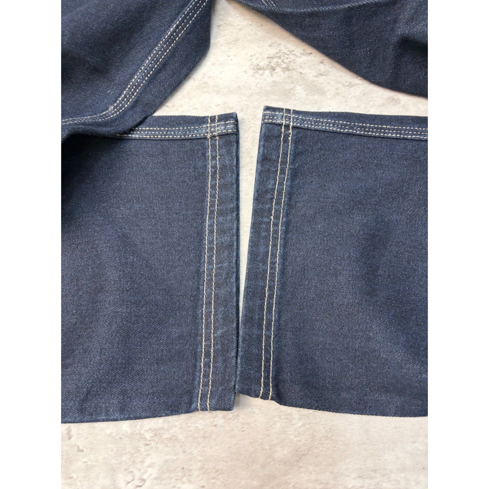 Vintage Y2K Womens Johnny Blaze Embroidered Script Dark Wash Denim Pants 29x28