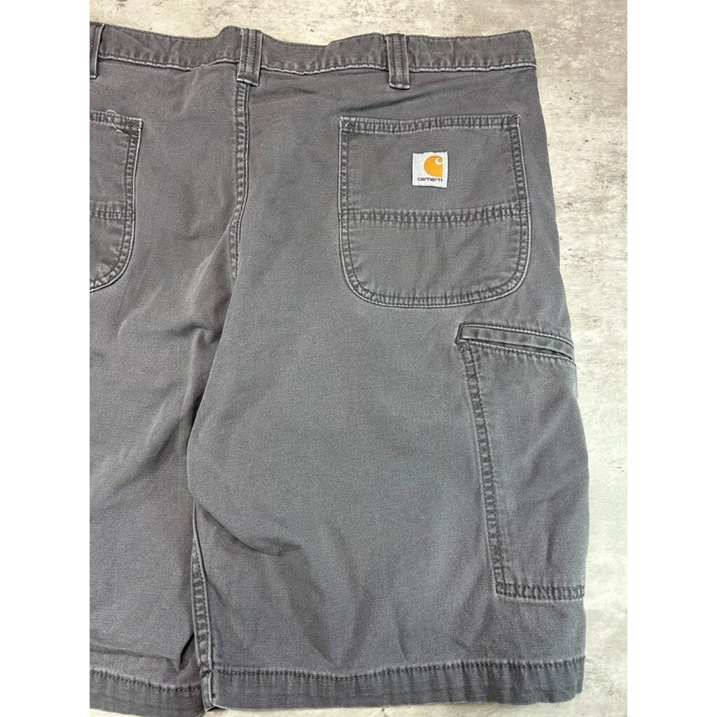 Carhartt Relaxed Fit Canvas Workwear Carpenter Shorts Size 42 Gray