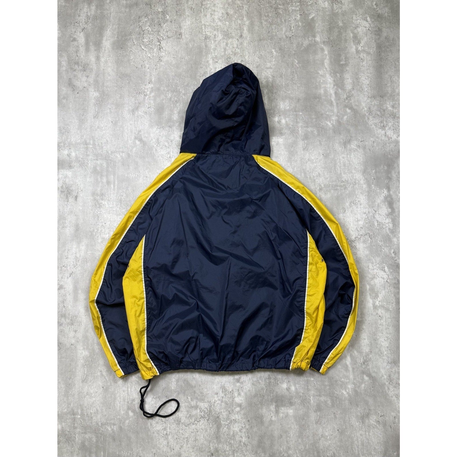 Vintage Michigan Wolverines NCAA Embroidered Windbreaker 1/2 Zip Jacket Sz Large