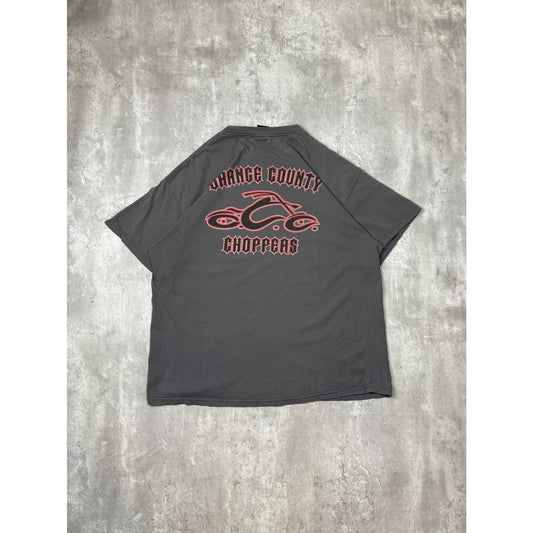 Vintage Orange County Choppers Spellout Motorcycle Graphic T-Shirt Size 2XL