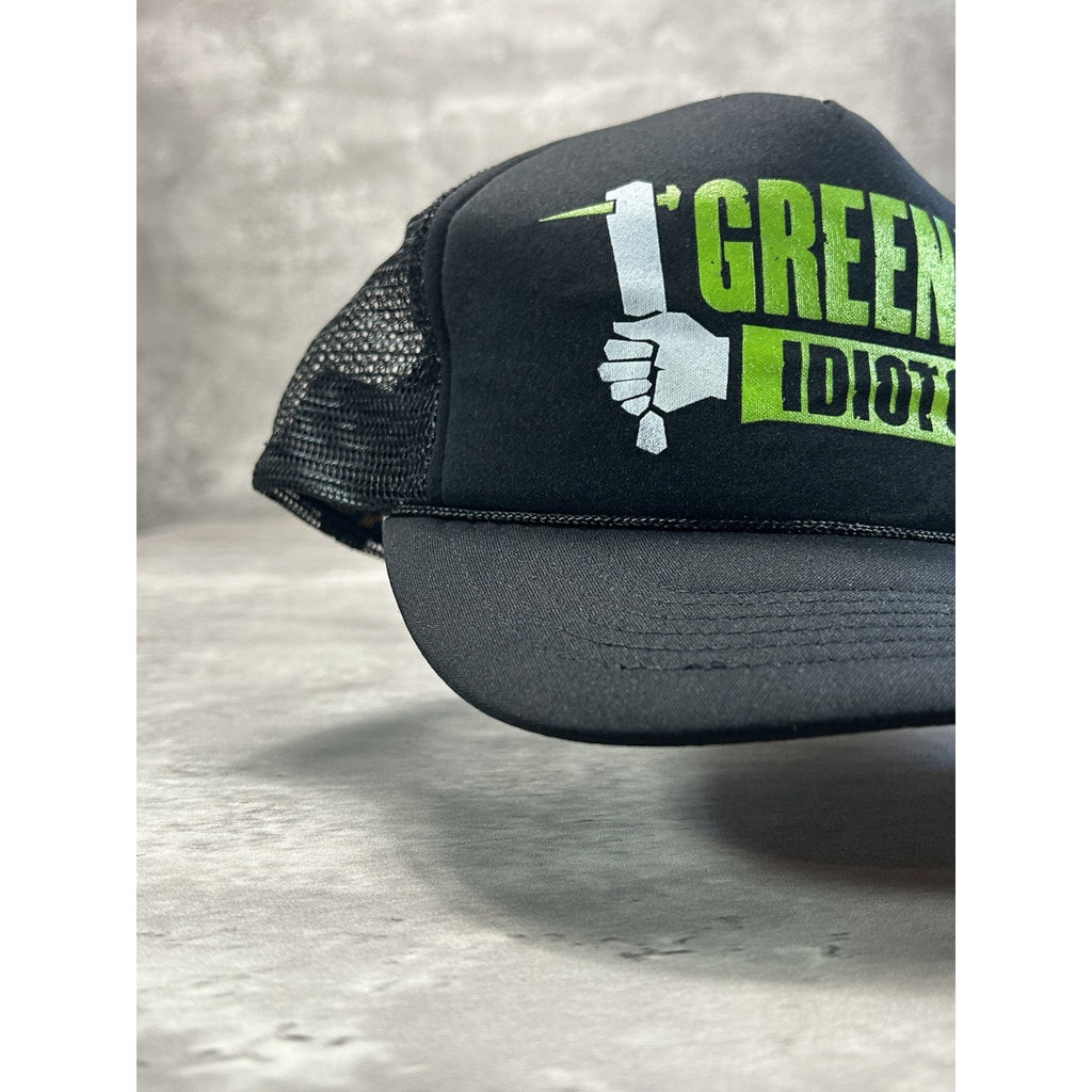 Vintage Green Day Idiot Club Rock Music Graphic Trucker Snapback Hat OSFA