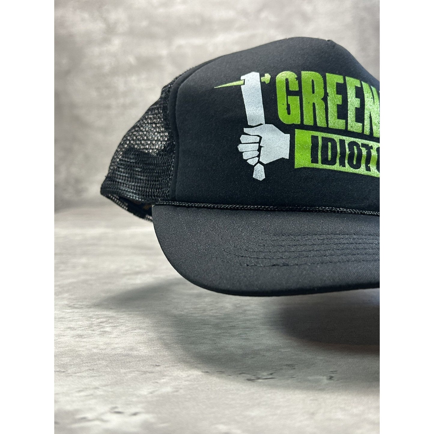 Vintage Green Day Idiot Club Rock Music Graphic Trucker Snapback Hat OSFA