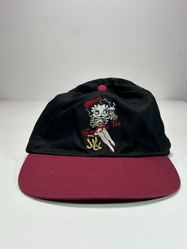 Vintage 1994 Betty Boop C'est La Vie Embroidered Strapback Hat OSFA