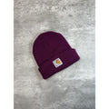 Vintage Carhartt Workwear Embroidered Patch Snapback Hat OSFA Purple YOUTH