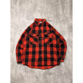 VTG 90s Private Property Plaid Long Sleeve Flannel Button Up Shirt Size Large