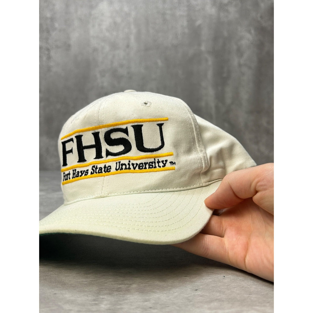 VTG 90s Fort Hays State University NCAA Embroidered Spellout Snapback Hat OSFA