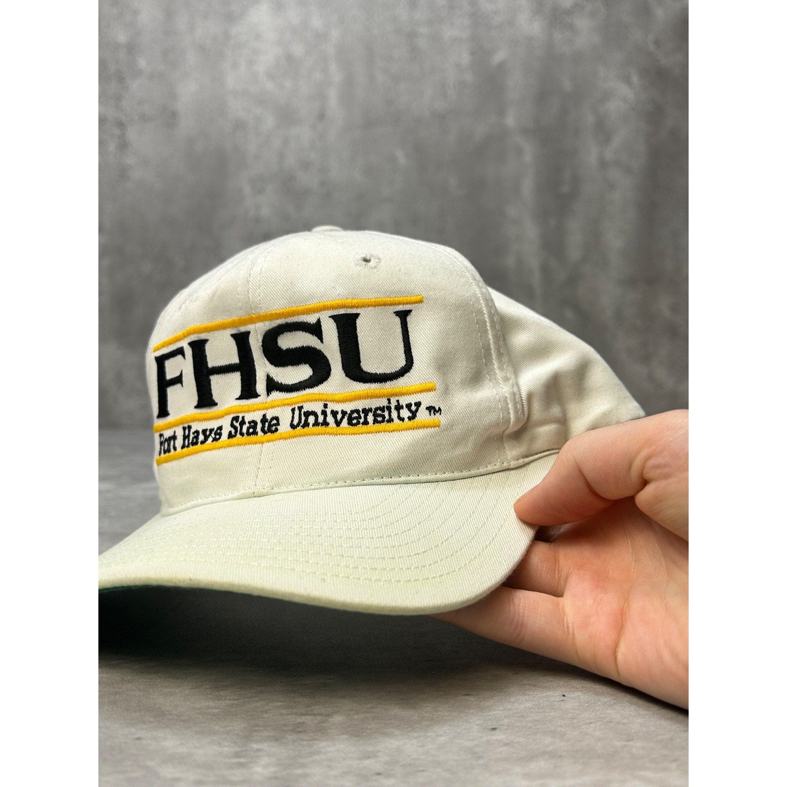 VTG 90s Fort Hays State University NCAA Embroidered Spellout Snapback Hat OSFA
