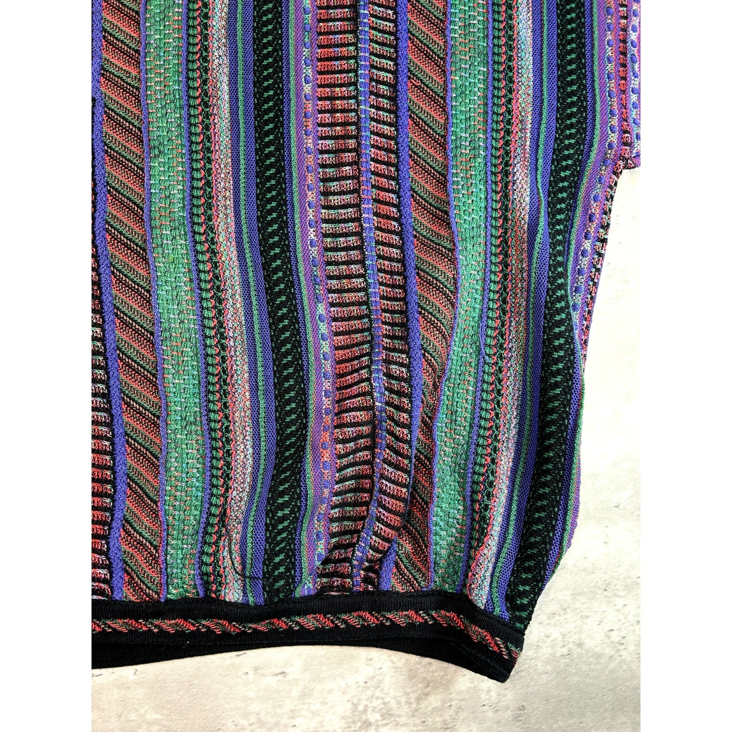 Vintage 90s Tundra Abstract 3D Print Pullover Ribbed Knit Sweater Size 4XL