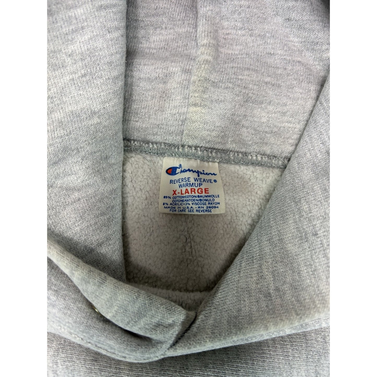 Vintage 80s Champion Reverse Weave Pullover Hooded Sweatshirt Size XL