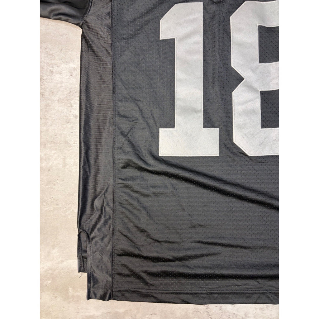 Vintage Randy Moss #18 Oakland Raiders NFL Reebok Football Jersey Size Large