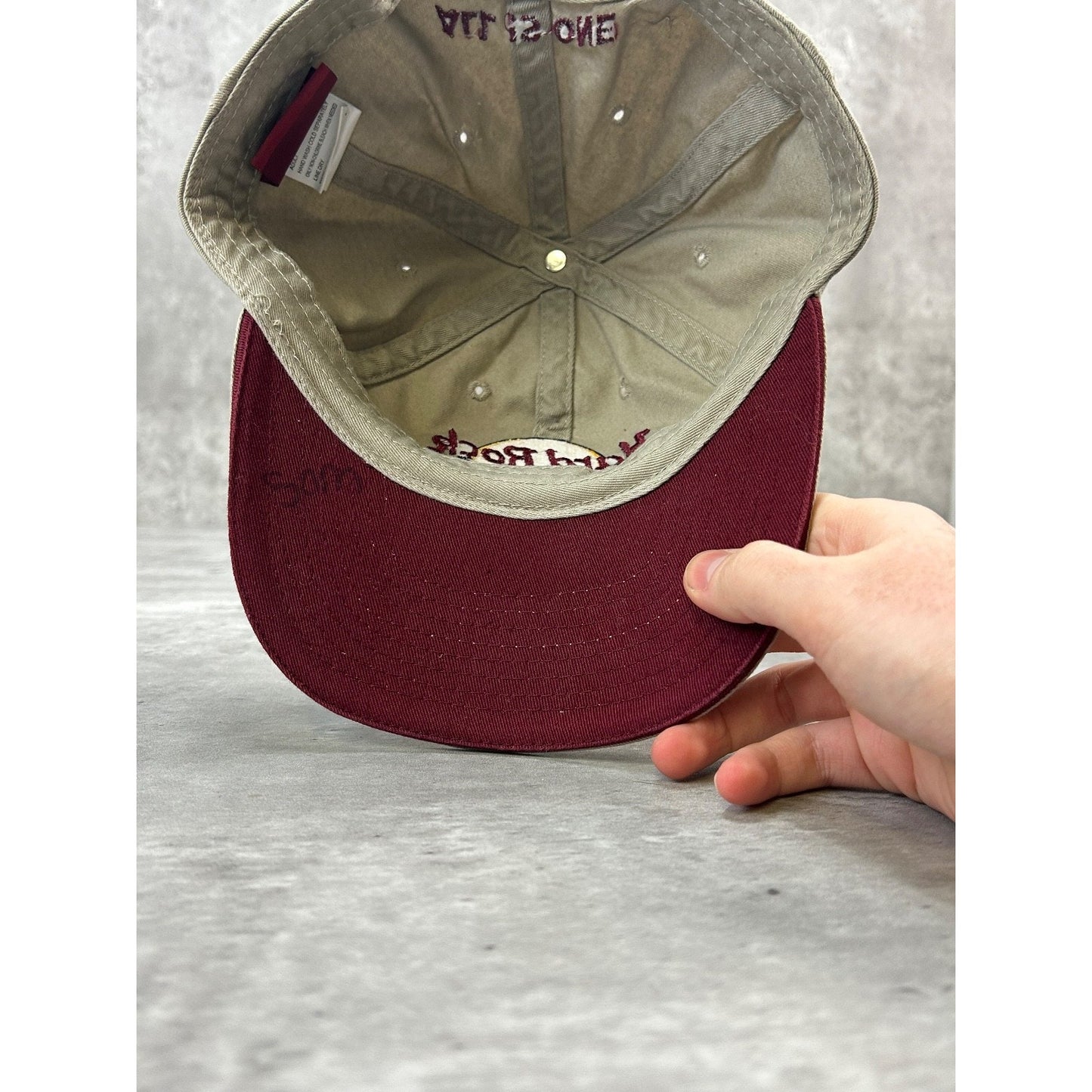 Vintage Hard Rock Cafe Rome Embroidered Logo Destination Strapback Hat OSFA