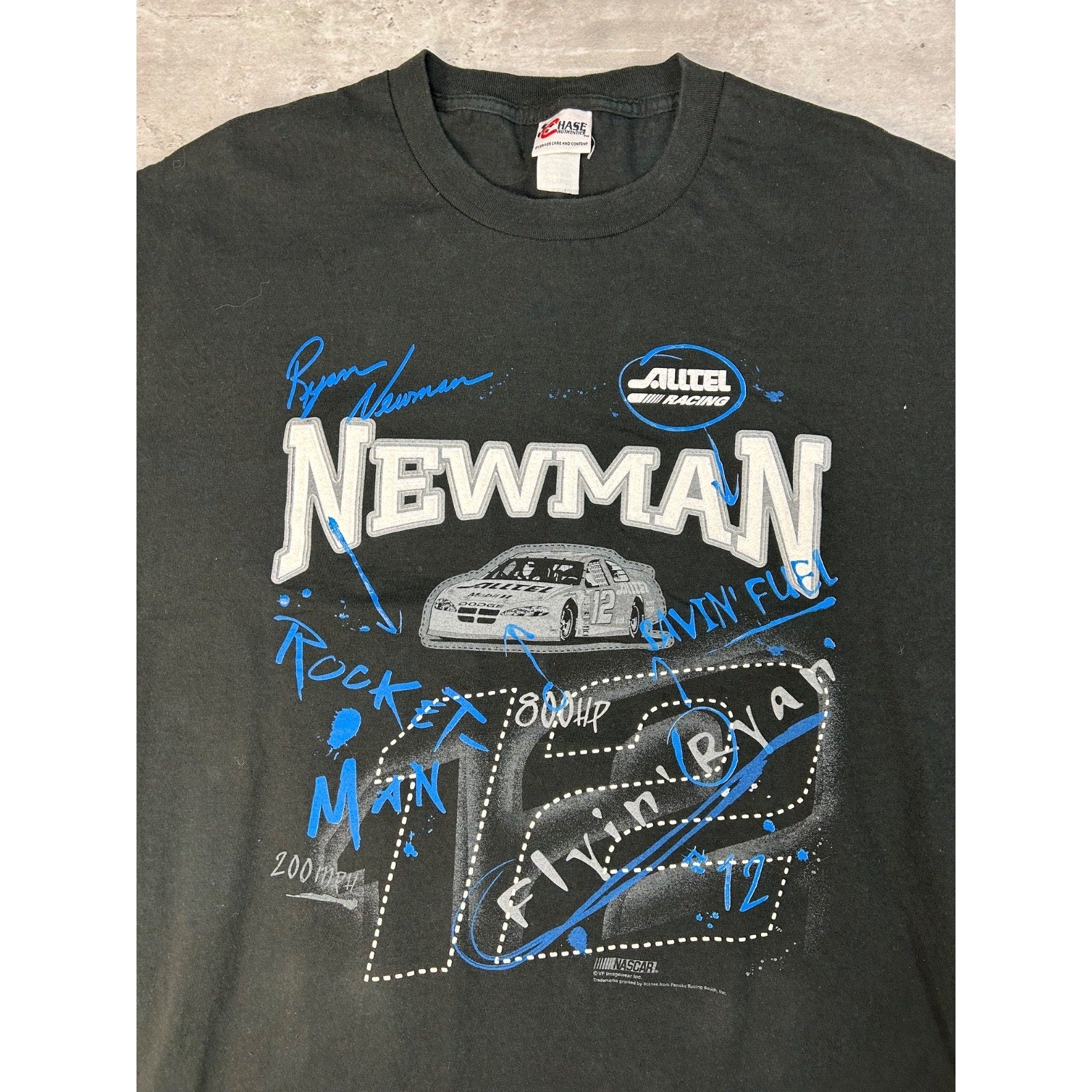 Vintage Ryan Newman #12 Alltel Racing Nascar Graphic T-Shirt Size XL