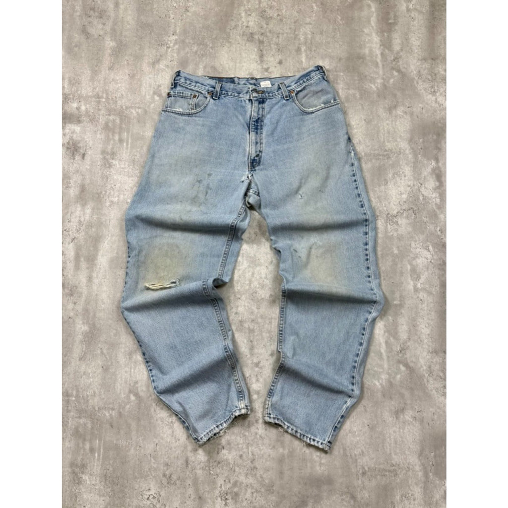 Vintage Levis 560 Red Tab Loose Fit Light Wash Denim Pants Size 36