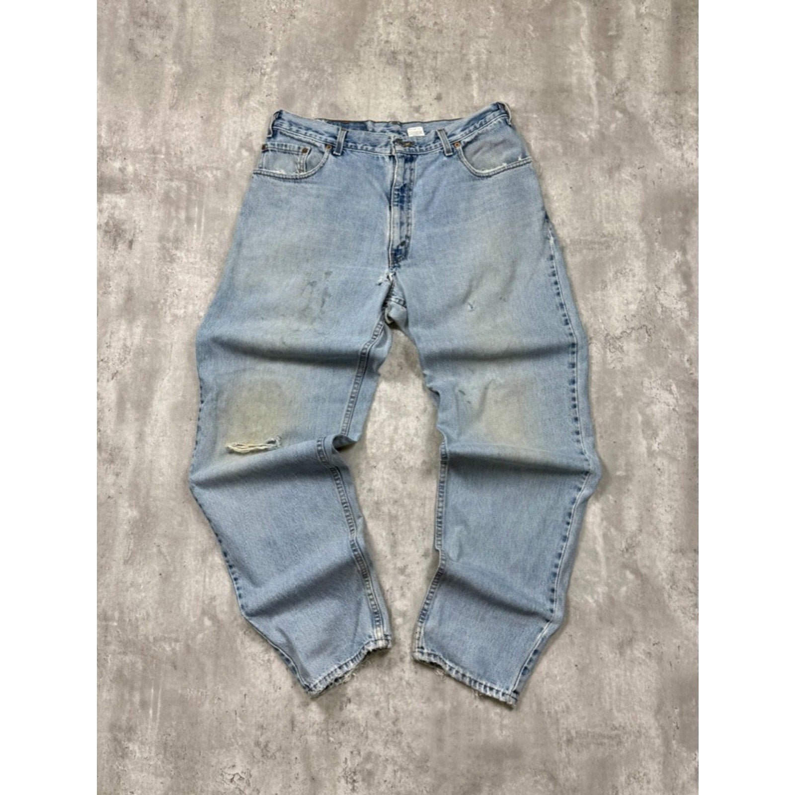 Vintage Levis 560 Red Tab Loose Fit Light Wash Denim Pants Size 36