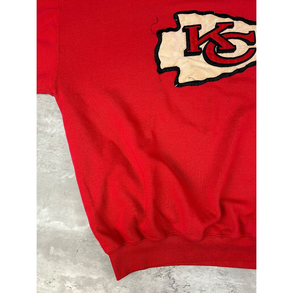 Vintage 90s Kansas City Chiefs NFL Embroidered Logo Starter Sweatshirt Size XL