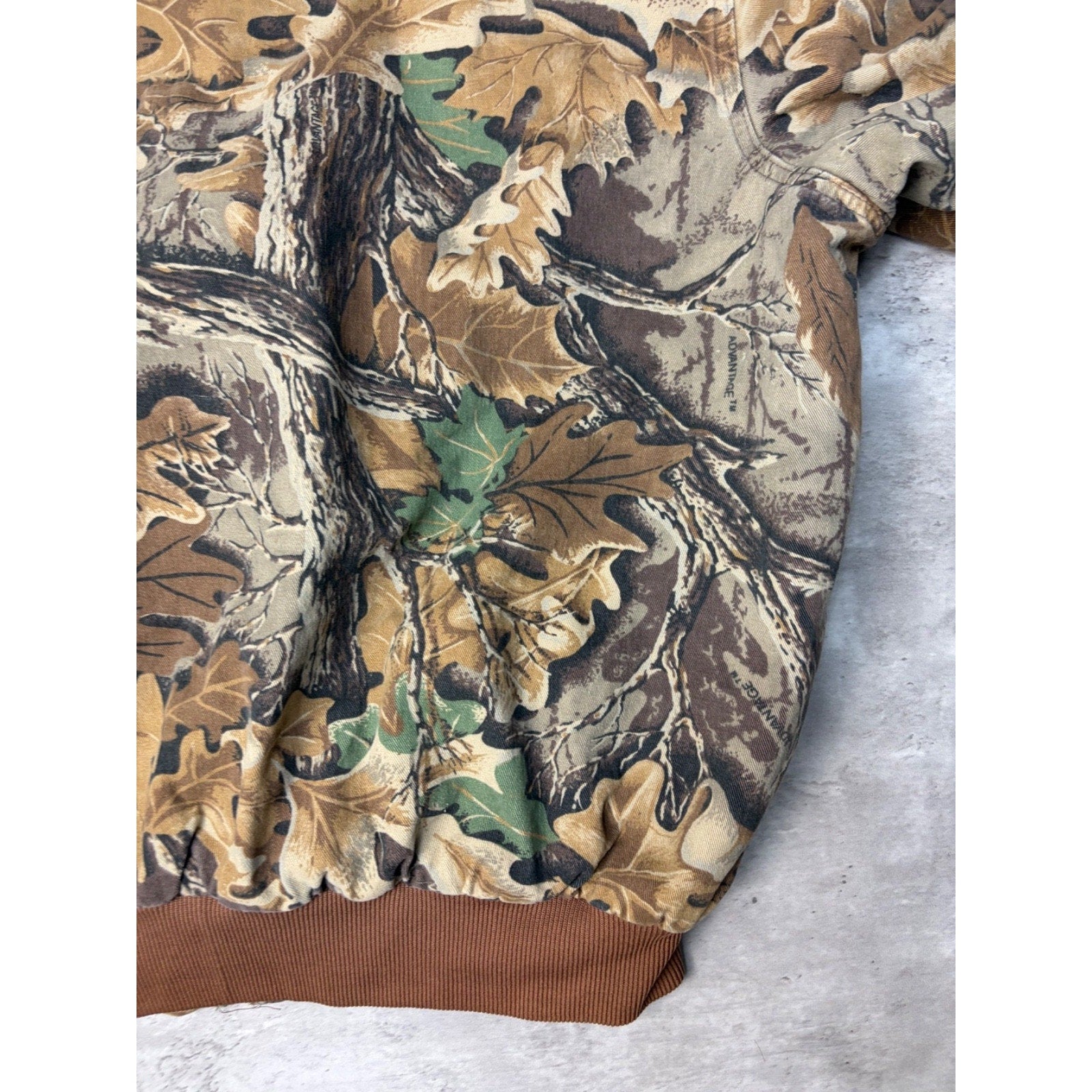 Vintage Walls Thermal Lined Advantage Tree Camo Full Zip Hooded Jacket Size 2XL