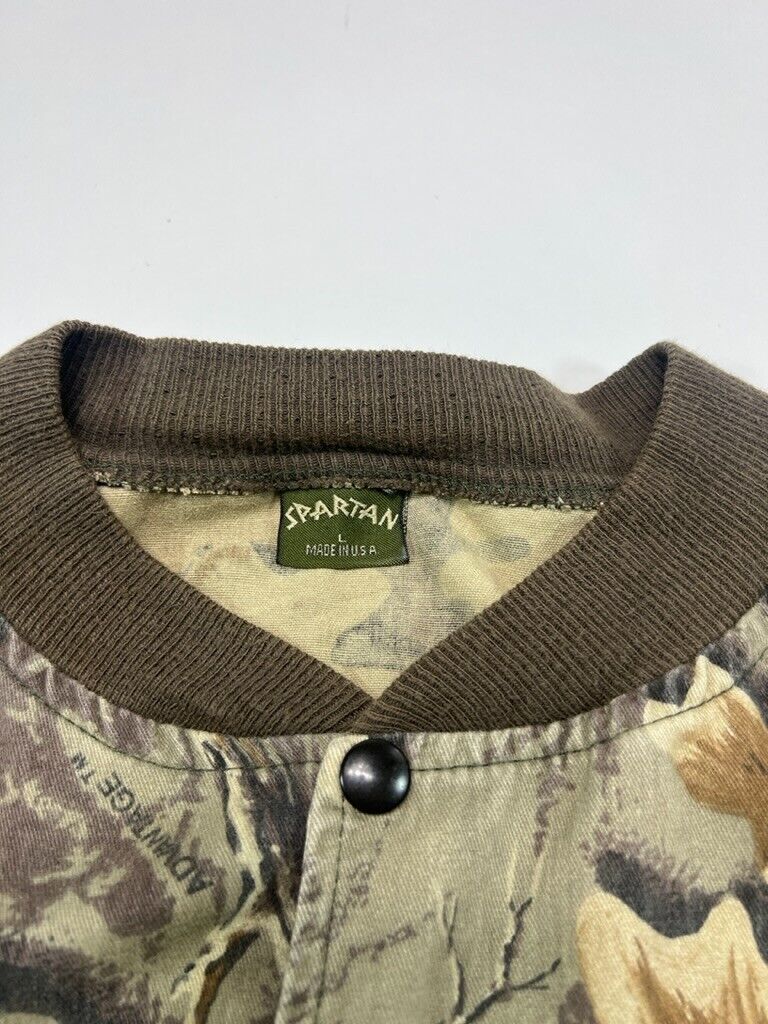 Vintage 90s Spartan Real Tree Advantage Camo 3 Pocket Hunting Jacket Size Large