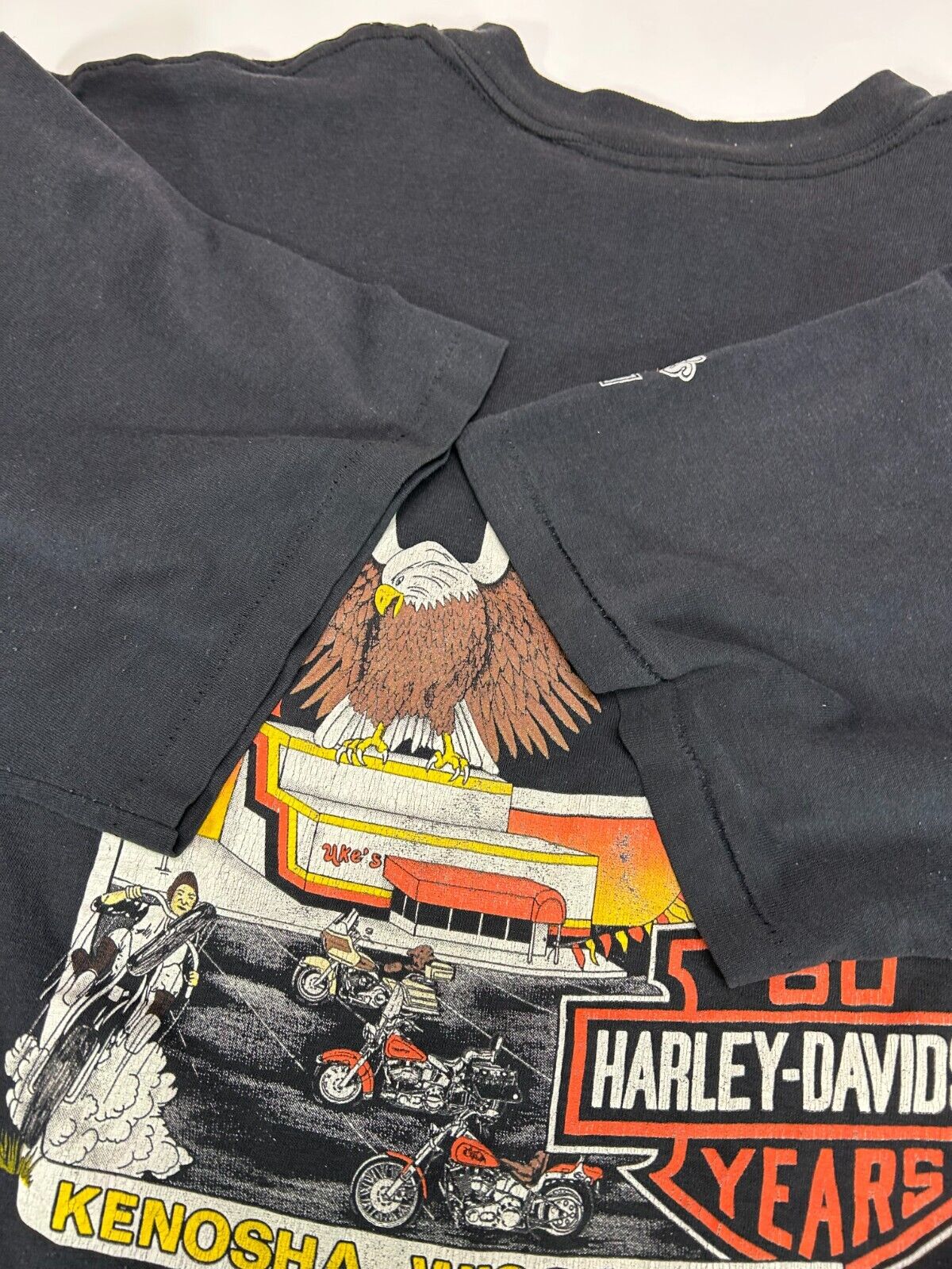 Vintage 1990 Harley Davidson 60 Year Anniversary Graphic T-Shirt Size 4XL