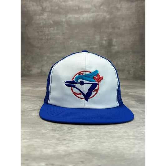 Vintage 90s Toronto Blue Jays MLB Embroidered Logo Trucker Snapback Hat OSFA