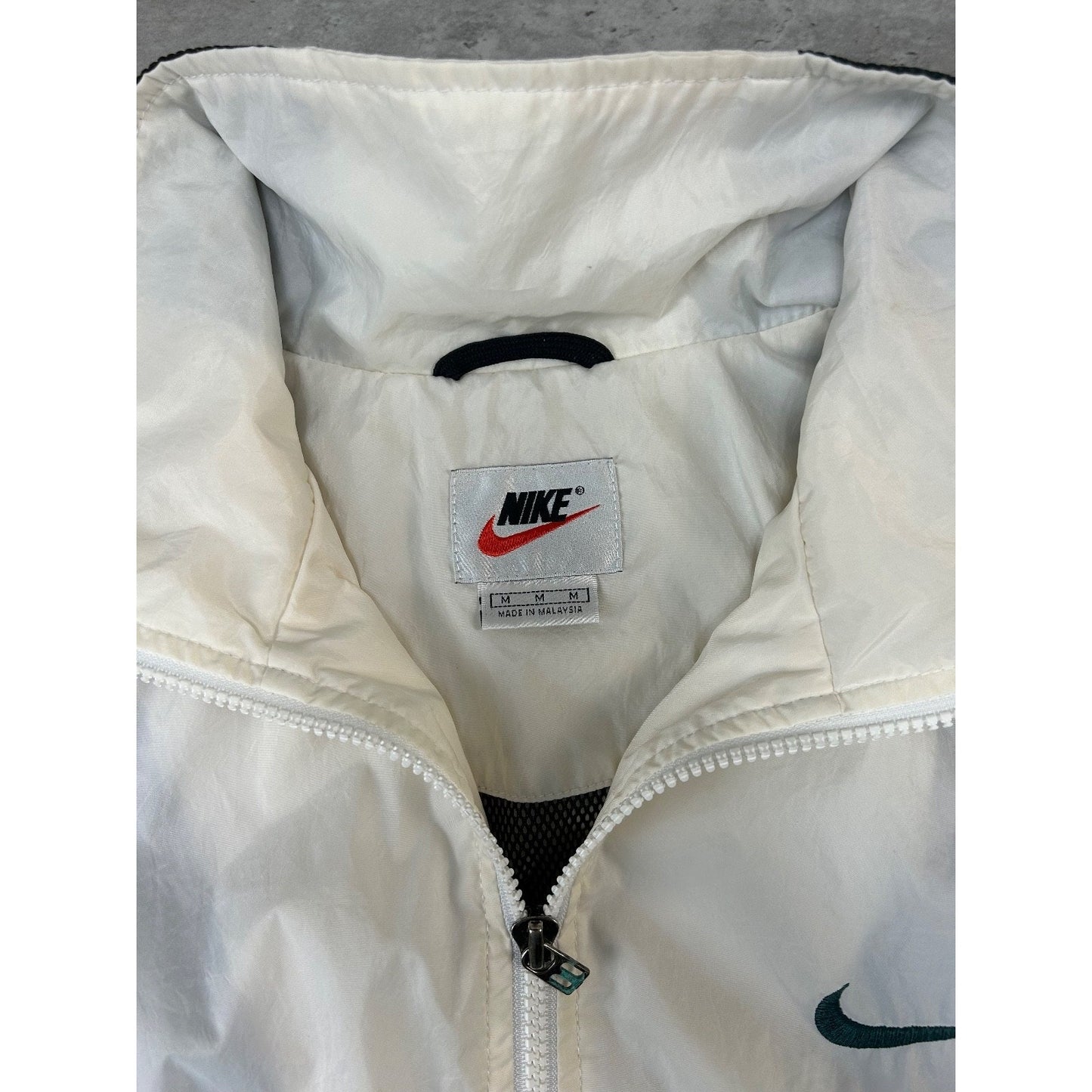 Vintage 90s Nike Embroidered Swoosh Air Full Zip Windbreaker Jacket Size Medium