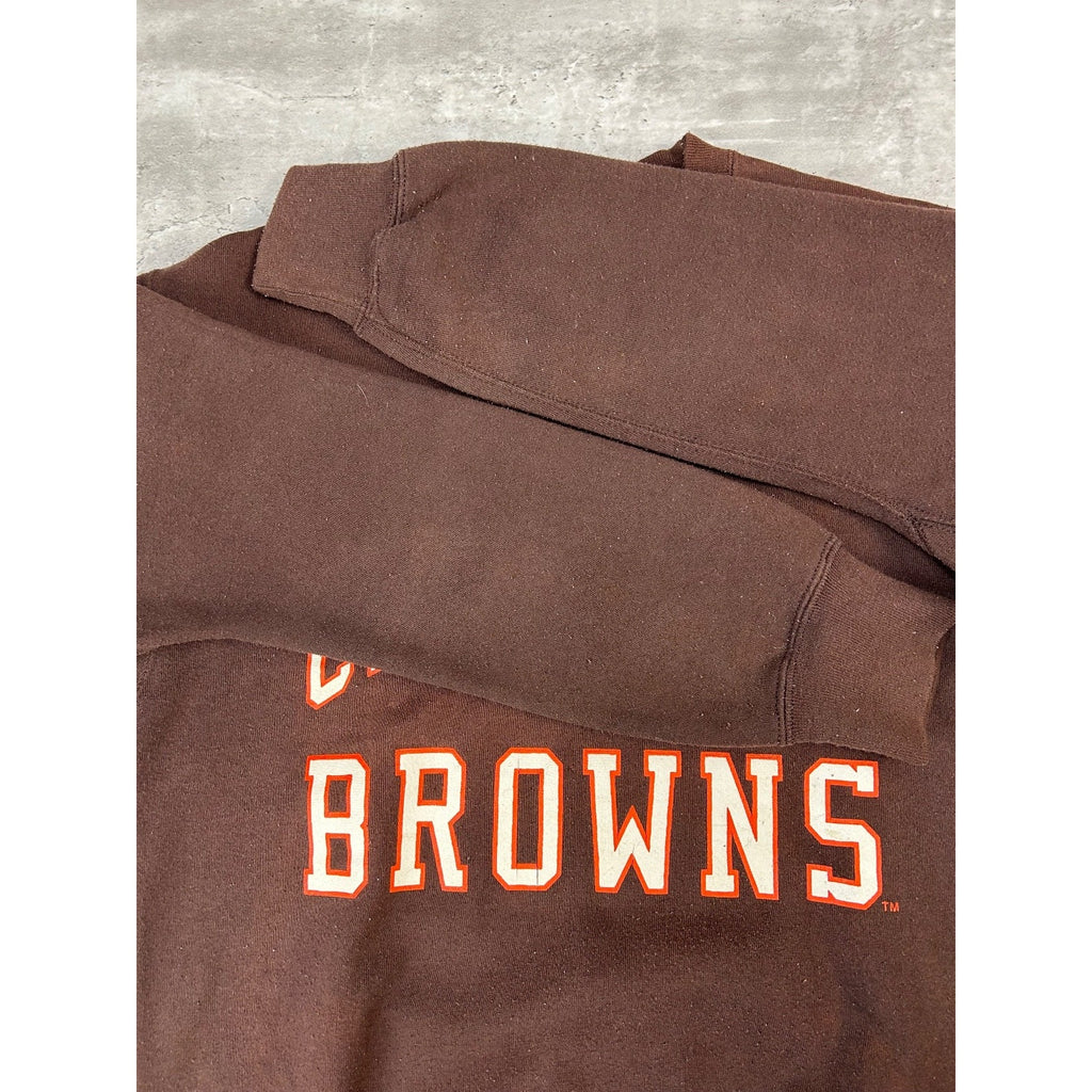 Vintage 90s Cleveland Browns NFL Spellout Graphic Football Sweatshirt Sz Medium