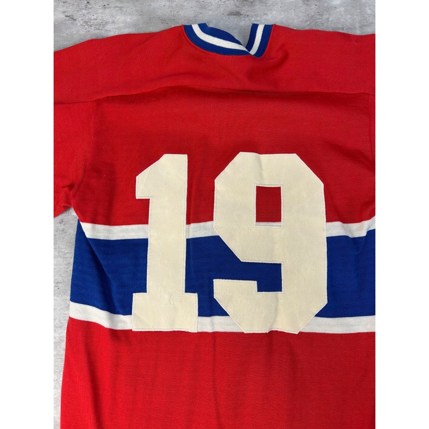 Vintage 70s/80s Montreal Canadiens #19 NHL Stitched Hockey Jersey Size Small
