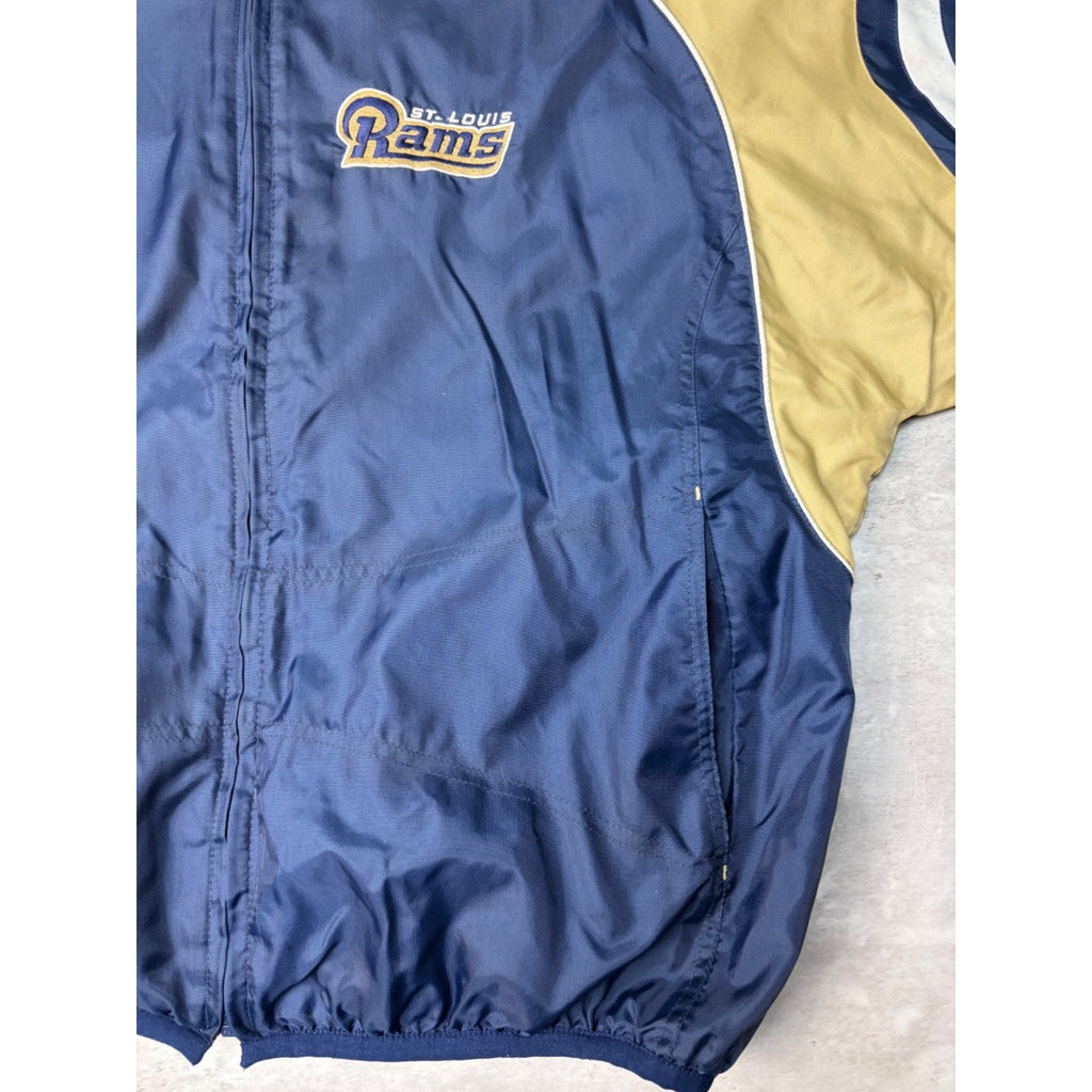 Vintage St Louis Rams NFL Reversible Windbreaker Jacket Size Medium