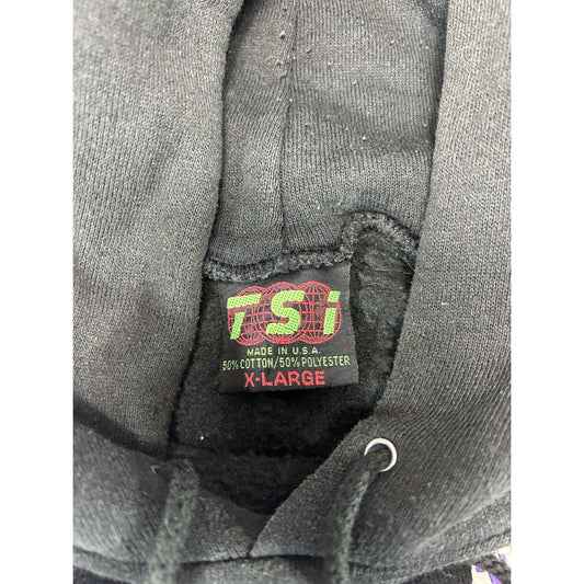 Vintage 90s Northern Wildcats NCAA Graphic Logo Hooded Sweatshirt Size XL