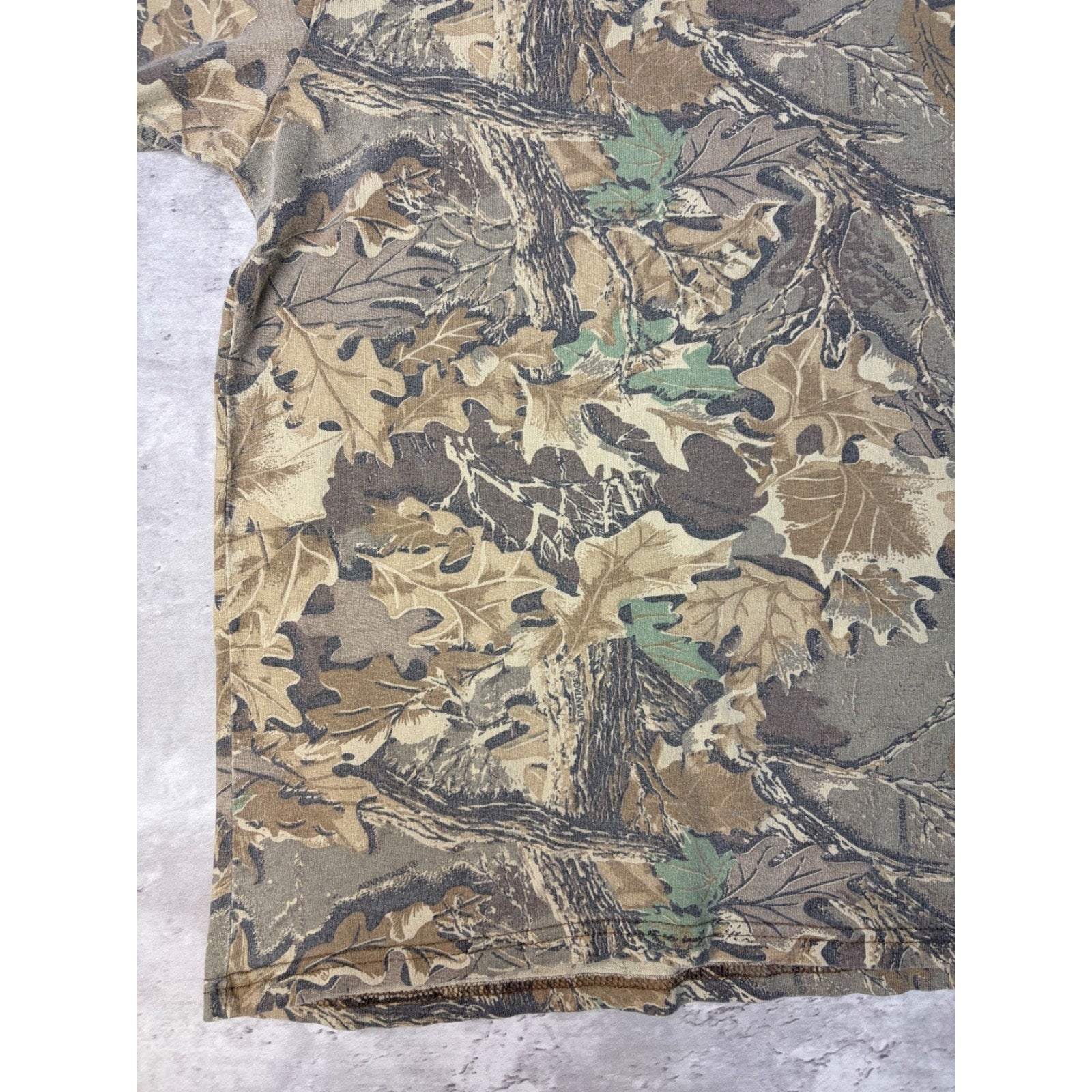 Vintage 90s Kessler Advantage Tree Camo Turtle Neck Long Sleeve T-Shirt Size 2XL