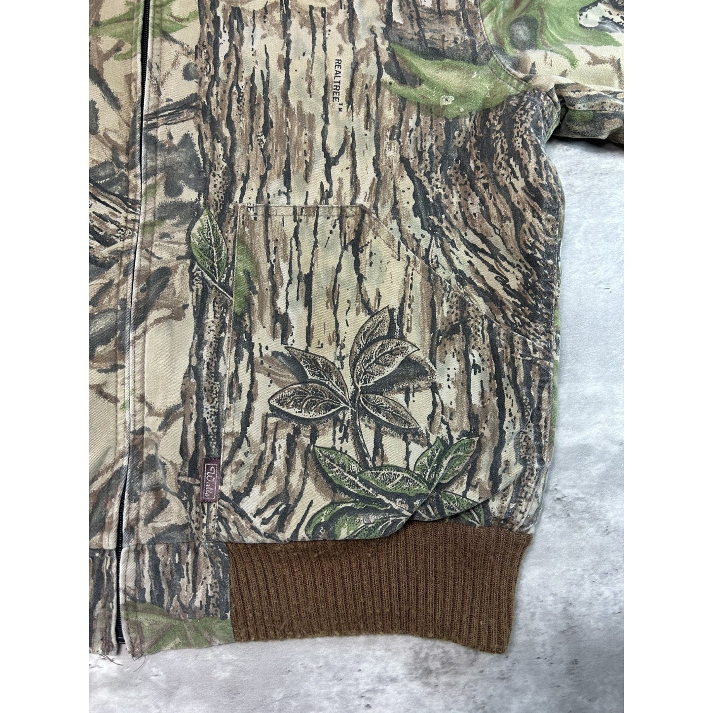 Vintage 80s/90s Walls Realtree Camo Full Zip Hooded Hunting Jacket Size Large