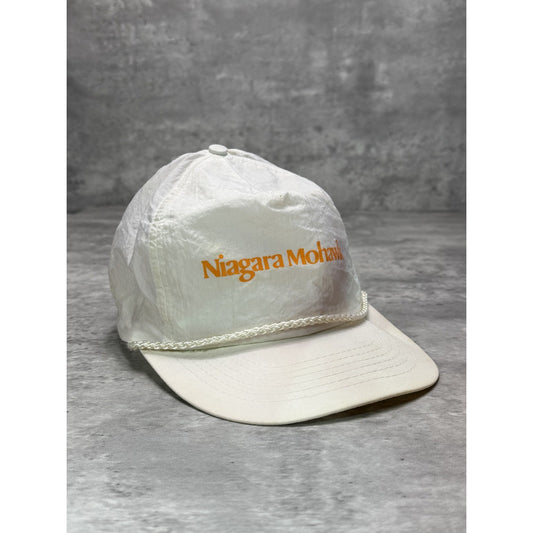 Vintage Niagara Mohawk Graphic Spellout Nylon Snapback Hat OSFA
