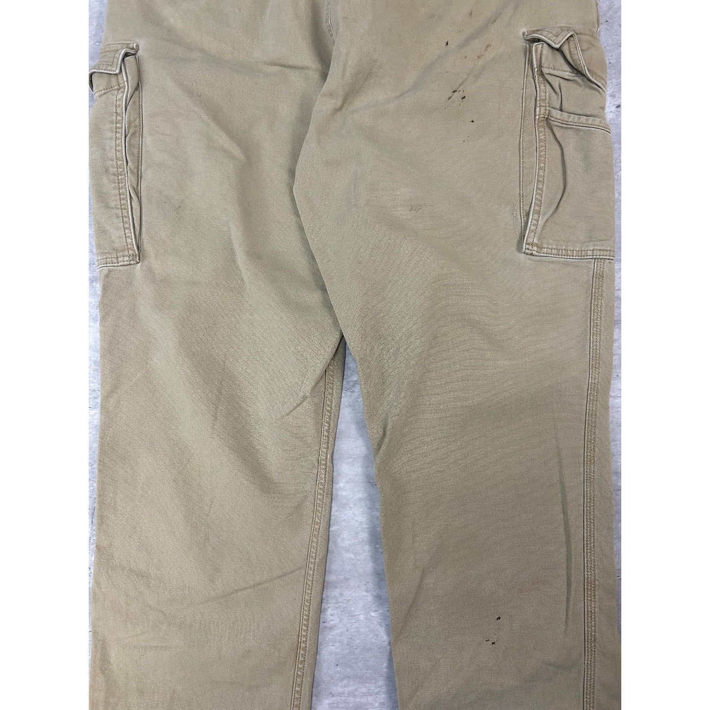 Carhartt Relaxed Fit Canvas Workwear Cargo Pants Size 38 Beige