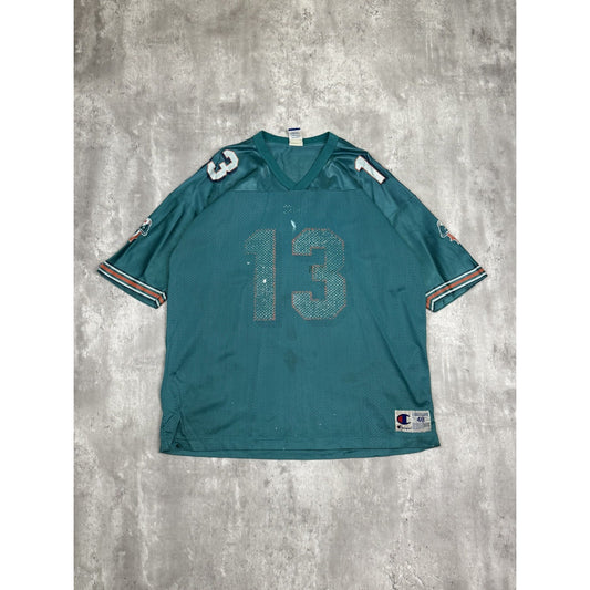 Vintage 90s Dan Marino #13 Miami Dolphins NFL Champion Football Jersey Size XL