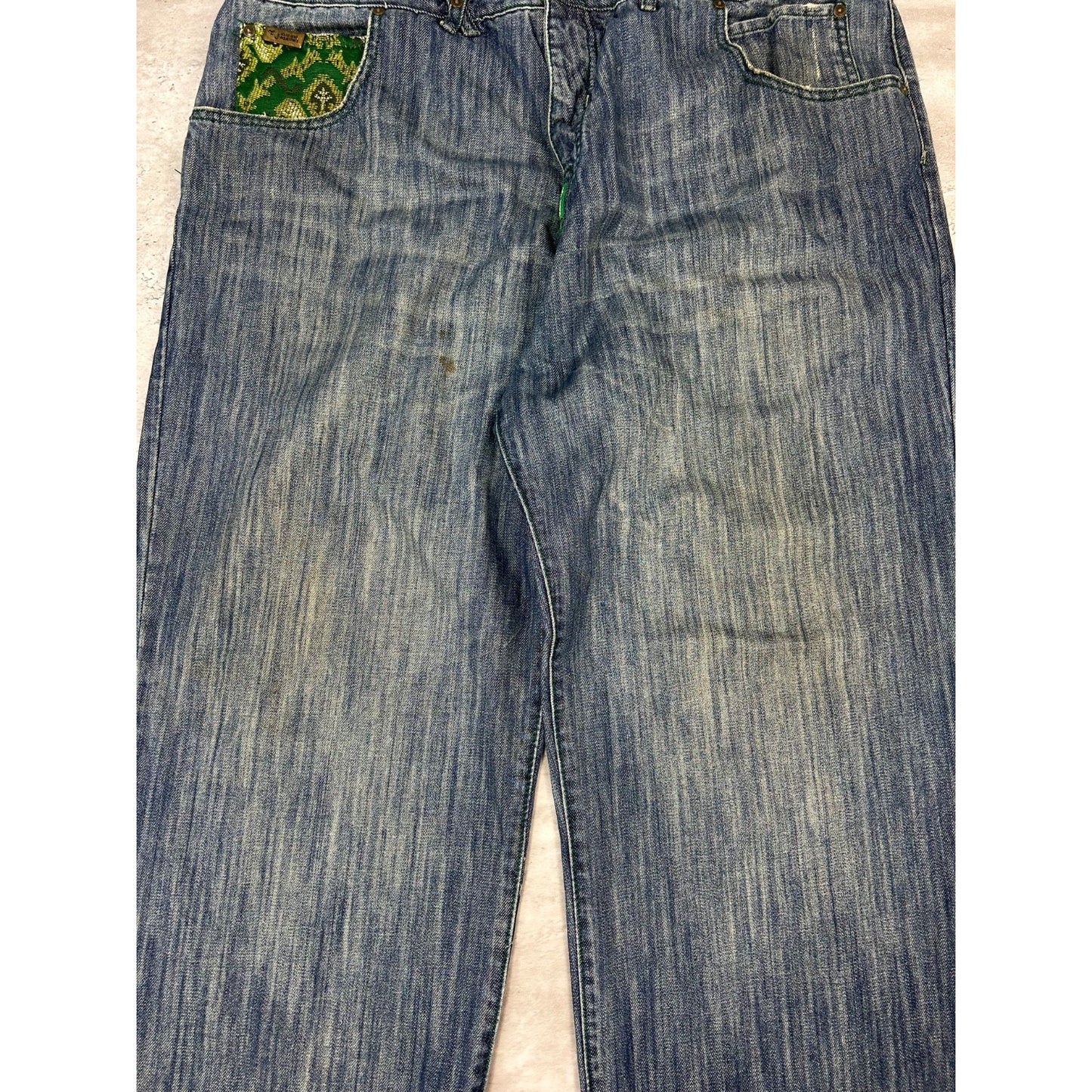 Vintage Y2K LRG Baggy Pit Paisley Pocket Medium Was Denim Pants Size 41