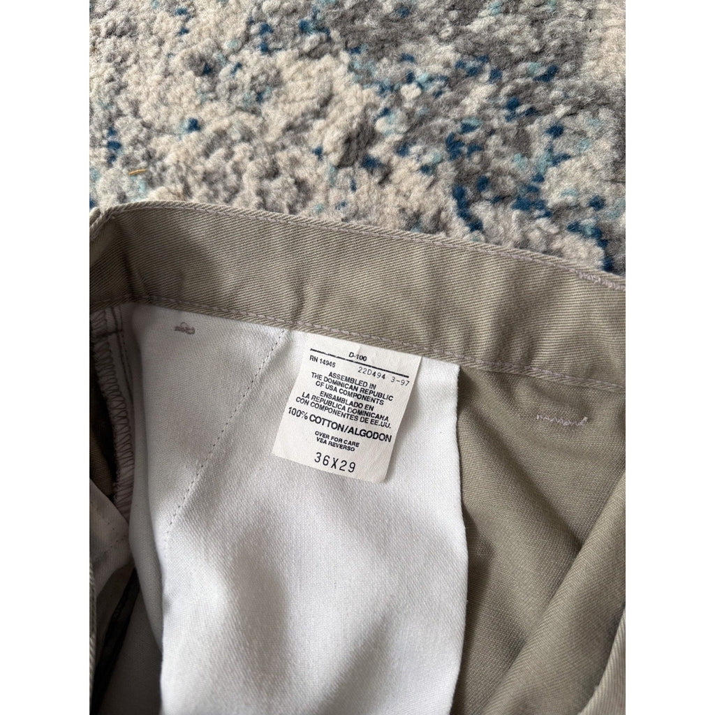 Vintage Beige Khaki Straight Leg Pants Size 36